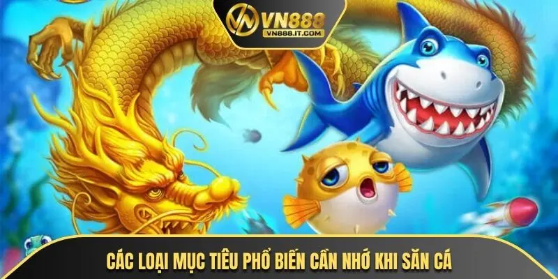 Các loại mục tiêu phổ biến cần nhớ khi săn cá